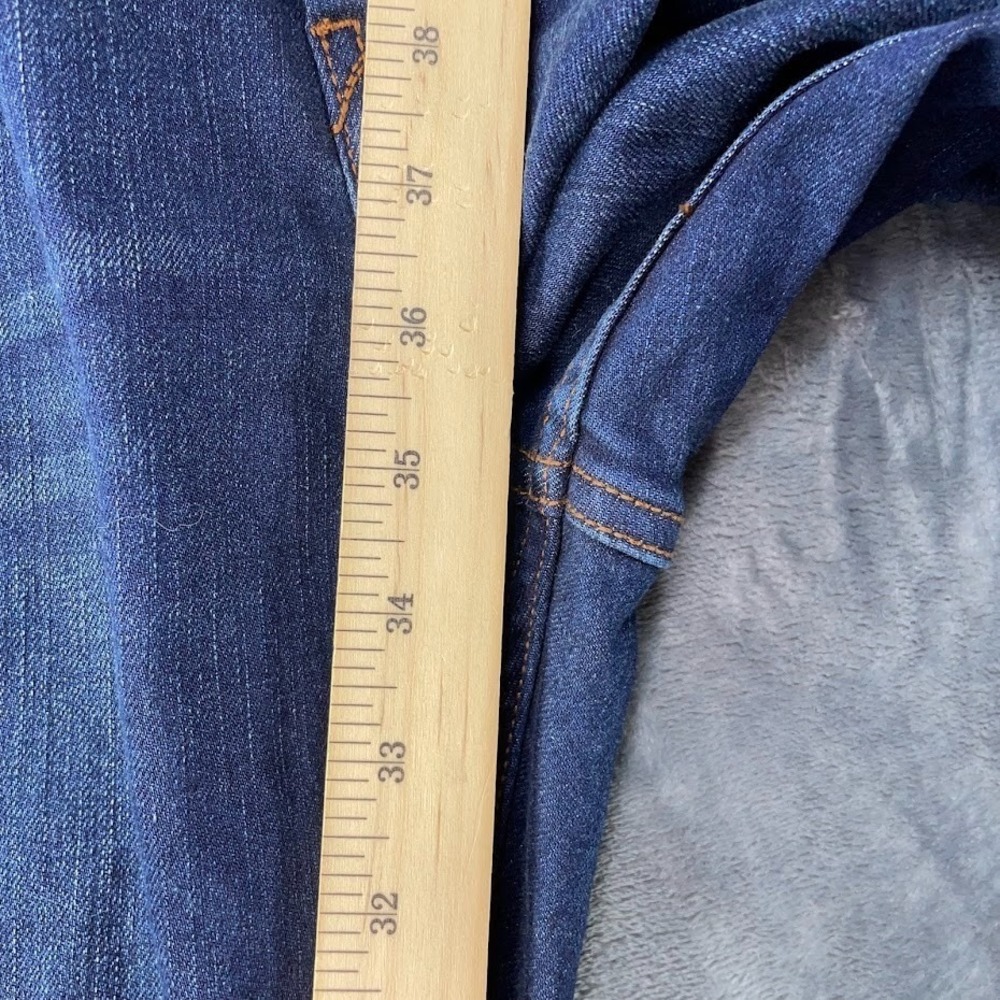 Robert Graham Classic Yates Jeans Mens 38x35 Blue Dark Wash Straight Denim Pants - Picture 8 of 10